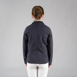 Horze Adele Junior Show Coat -Equestrian Clothing 33317 horze adele jr show coat dark blue back model 54875 01694.1583871958