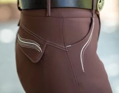 FITS Abbey Knee Patch Tread Breeches -Equestrian Clothing A636Abbey kp Mahogany hip fits 29134.1659368769