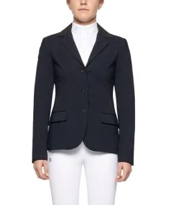 Cavalleria Toscana GP Young Rider Jacket -Equestrian Clothing GP young rider jacket navy front GBA006 JE115 7901 CT 07126.1663778058