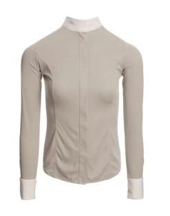 Horseware Ireland Horseware AA Clean Cool Competition Shirt -Equestrian Clothing aa clean cool comp shirt pearl grey front cmpjlm jpea horseware 40722.1649201097