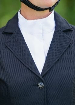 Kerrits Petite Affinity Aero Show Coat -Equestrian Clothing affinity aero show coat navy front collar kerrits 79291.1690925337