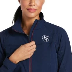 Ariat Agile Softshell Jacket -Equestrian Clothing agile softshell jacket team front detail 10030423 ariat 98605.1650482048