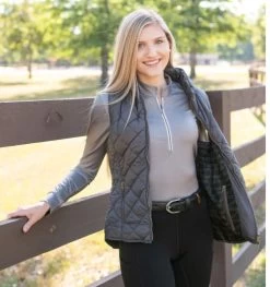 FITS Ainsley Quilted Vest -Equestrian Clothing ainsley quilted vest ash lining A717 FITS 73209.1665449224