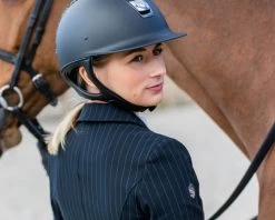 Samshield Alix Jacket -Equestrian Clothing alix jacket black chalk stripe lifestyle back samshield 55454.1654205532