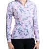 Kastel Denmark Shirt Raglan Long Sleeve With Trim -Equestrian Clothing all over fleurs sun ls lilac LSLLF kastel 69293.1677883389