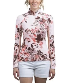 Kastel Denmark Shirt Signature Prints Raglan Sleeve -Equestrian Clothing all over floral ls choc LSWCC kastel 62310.1689030570