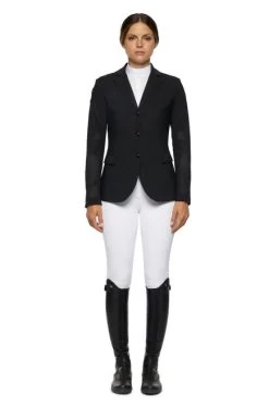 Cavalleria Toscana All Over Perforated Jacket -Equestrian Clothing all over perforated jacket black front GGD025 JF115 9999 cavalleria toscana 95311.1649801021
