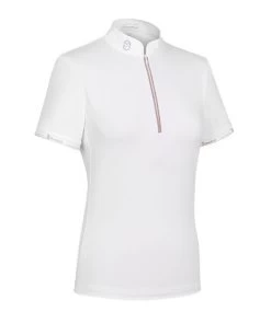 Samshield Aloise Competition Shirt Short Sleeve -Equestrian Clothing aloise show shirt SS white rose gold front ALOISE samshield 58999.1654295641