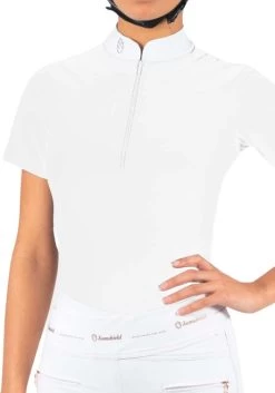 Samshield Aloise Competition Shirt Short Sleeve -Equestrian Clothing aloise show shirt ss white tone detail ALOISE T T samshield 82508.1654295647