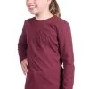 Girls HKM Amelie Shirt Long Sleeve -Equestrian Clothing amelie shirt ls wine red side 13481 3100 hkm 34847.1674859131