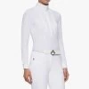 Cavalleria Toscana American Show Shirt -Equestrian Clothing american show shirt LS white side CAD097 JE002 0001 CT 2 39848.1656453678
