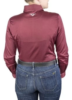 TuffRider Americana Western Show Shirt -Equestrian Clothing americana shirt burgundy back tuffrider 06218.1631321968