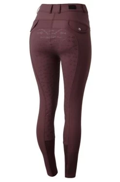 Horze Andrea High Waist Full Seat Breeches -Equestrian Clothing andrea high waist fs dark mahogany hero 36680 RMBU horze 60647.1652822481