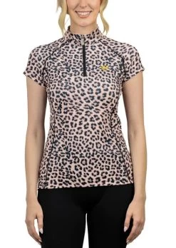 Kastel Denmark Animal Print Shirt Cap Sleeve