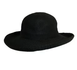 Scala Anji Knitted Poly Straw Hat -Equestrian Clothing anji knit straw black LC541 BLACK scala 25839.1691252055