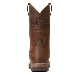 Ariat Anthem Patriot Waterproof Western Boot -Equestrian Clothing anthem patriot h20 distressed brown heel 10040369 ariat 35194.1663183004
