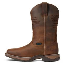 Ariat Anthem Patriot Waterproof Western Boot -Equestrian Clothing anthem patriot h20 distressed brown outside 10040369 ariat 29485.1663183022