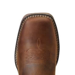 Ariat Anthem Patriot Waterproof Western Boot -Equestrian Clothing anthem patriot h20 distressed brown toe 10040369 ariat 75843.1663183541