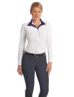 Ovation Aqua-X Knee Patch Breeches -Equestrian Clothing aqua x breech pewter 469889 ovation 21666.1626551379