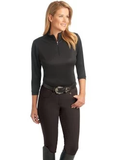 Ovation Aqua-X Grip-Tec Full Seat Breeches -Equestrian Clothing aqua x grip tec FS walnut front 470631 ovation 04448.1626550351