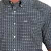 Men's Cinch ArenaFlex Navy Print Shirt -Equestrian Clothing arenaflex print ss navy detail MTW1704115 cinch 30566.1680884222
