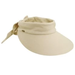 Scala Arosa Deluxe Visor With Bow 16 Scala Arosa Deluxe Visor With Bow -Equestrian Clothing arosa deluxe cotton visor bow natural brim V25 NAT scala 32606.1691251153