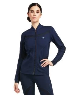Ariat Ascent Full Zip Sweatshirt -Equestrian Clothing ascent zip sweatshirt navy front 10039436 ariat 44130.1645568953