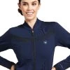 Ariat Ascent Full Zip Sweatshirt -Equestrian Clothing ascent zip sweatshirt navy front detail 10039436 ariat 30714.1645568965