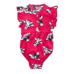 Baby Wrangler Flower Crown Cow Romper