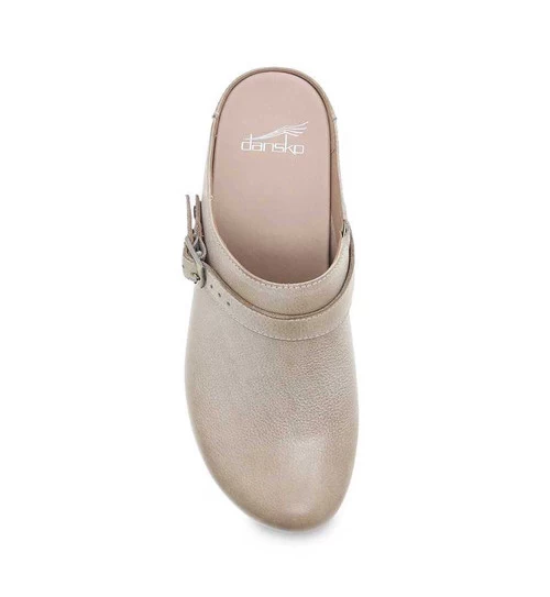 Dansko Berry Mule With Strap Oyster Milled Leather 7 Dansko Berry Mule With Strap Oyster Milled Leather - Image 5