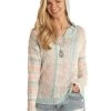 Rock & Roll Boho Striped Hoodie -Equestrian Clothing boho striped hoodie light pink front 48H3054 rrcg 95090.1651611463