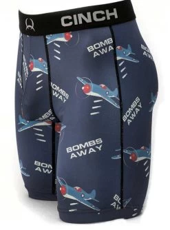 Men's Cinch Bombs Away Boxer Briefs -Equestrian Clothing bombs away boxers blue front MXY6001023 cinch 59540.1674679870