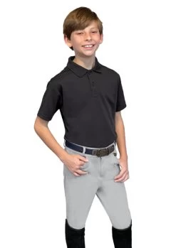 Boys Ovation Softflex 4-Pocket Breeches -Equestrian Clothing boys 4 pocket breech grey rider 471205 ovation 04500.1626211305
