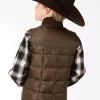 Roper Boys Insulated Vest -Equestrian Clothing boys vest brown back 0339707630526 roper 10426.1662062233