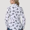 Wrangler Retro Bronc Snap Shirt -Equestrian Clothing bronc snap shirt ls white back 112330046 wrangler 86809.1682109515