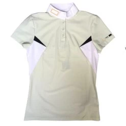 RG Button Competition Polo Short Sleeve -Equestrian Clothing button competition polo SS green front POW003 JS001 5H00 RG 98152.1670025205