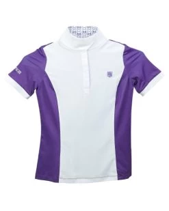 Kids Romfh Bit Signature Show Shirt Short Sleeve -Equestrian Clothing chd bit signature ss lavender bits front 470912 romfh 44078.1684880523
