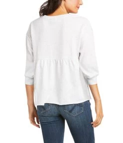 Ariat Cheers Pullover Top -Equestrian Clothing cheers pullover top egret back 10036152 ariat 33001.1627082471