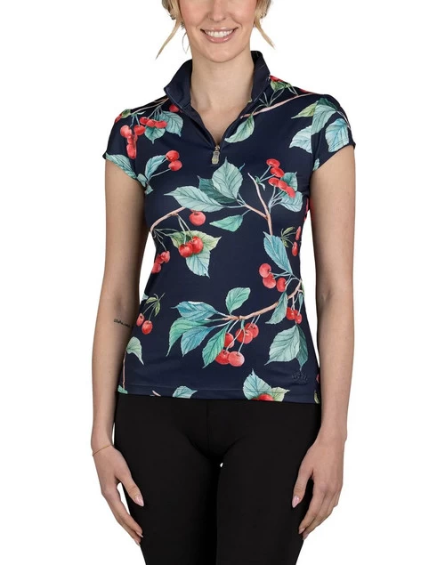 Kastel Denmark Navy Cherry Shirt Cap Sleeve 5 Kastel Denmark Navy Cherry Shirt Cap Sleeve - Image 3