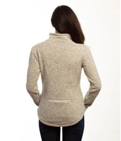 Goode Rider Chill Out Fleece Top -Equestrian Clothing chill out fleece top heather oatmeal back 18160 4072 goode rider 55712.1666131405