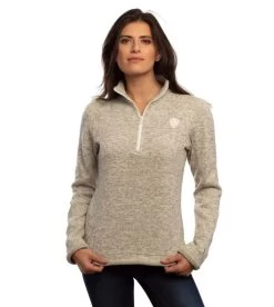 Goode Rider Chill Out Fleece Top -Equestrian Clothing chill out fleece top heather oatmeal front1 18160 4072 goode rider 19283.1673542697