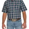 Cinch Print Button Down Shirt Short Sleeve 1 Cinch Print Button Down Shirt Short Sleeve -Equestrian Clothing cinch plaid shirt ss teal front MTW1111400 miller 80374.1656098117