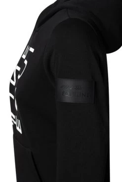 Equiline ClemaC Pullover Hoodie -Equestrian Clothing clemac pullover hoodie black side R09780 006 equiline 25870.1667871407