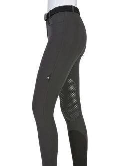 Equiline Cobe Knee Grip Breeches -Equestrian Clothing cobe knee grip night grey side equiline 08010.1635533186