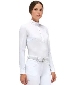 Cavalleria Toscana Poplin Pleats Competition Shirt 9 Cavalleria Toscana Poplin Pleats Competition Shirt -Equestrian Clothing competition poplin pleats ls white side CAD230 JE022 0001 CT 65637.1684976057