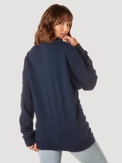 Wrangler Cowboy Ride Sweatshirt -Equestrian Clothing cowboy ride sweatshirt navy back 112335643 wrangler 88075.1689438490