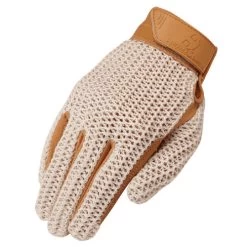 Heritage Crochet Riding Gloves -Equestrian Clothing crochet glove tan HG274 heritage 99821.1643407726