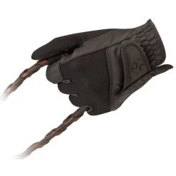 Heritage Cross Country Gloves -Equestrian Clothing cross country glove black rein HG245 heritage 94976.1643571165