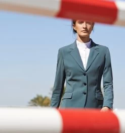 Cavalleria Toscana All Over Perforated Jacket -Equestrian Clothing ct all over perforated jacket teal front 26288.1649801031