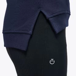 Cavalleria Toscana Orbit Logo Sweatshirt -Equestrian Clothing ct orbit crew navyhipt FED103 CO079 CT 59560.1667273320